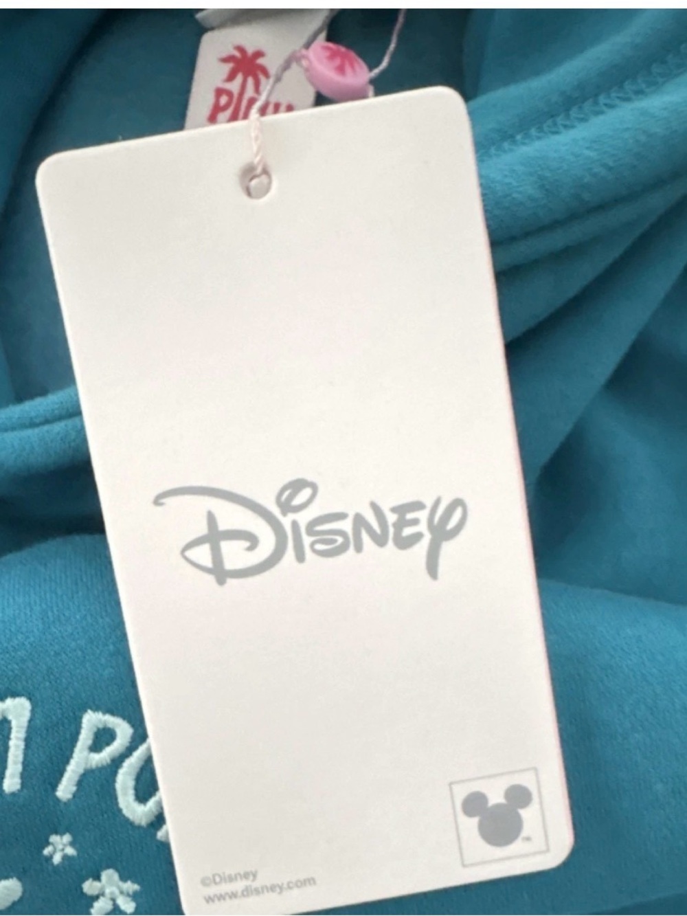 RARE Pink Palm Puff "Under the Sea" Hoodie Blue Disney Mermaid Small NEW IN BOX - Picture 6 of 11